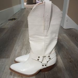Women's White Western Boots